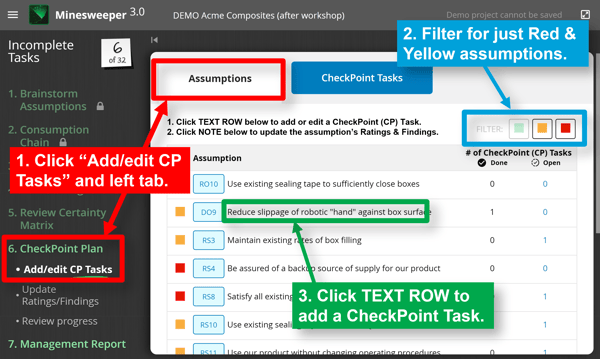 Adding CheckPoint Tasks