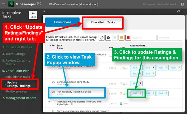 CheckPoint Plan - Update Ratings Page