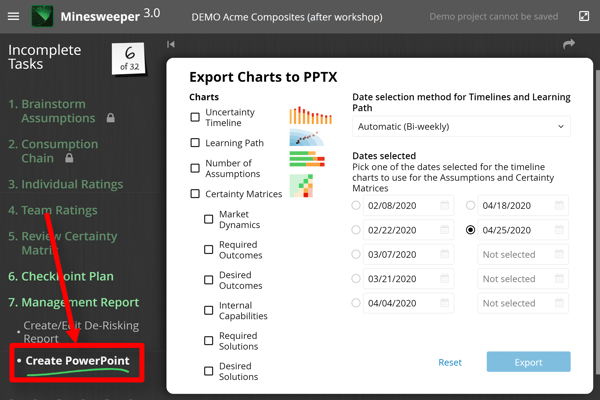 Management report - Create PPT