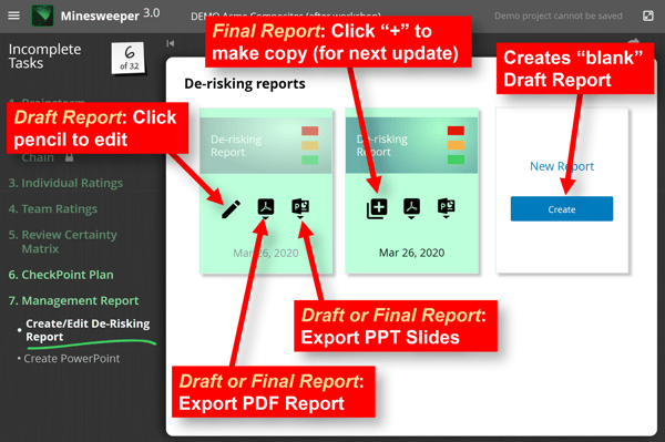 Management report - output options